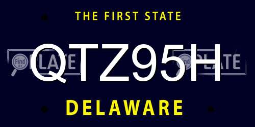 QTZ95H Delaware License Plate