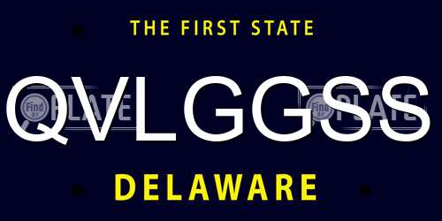 QVLGGSS Delaware License Plate