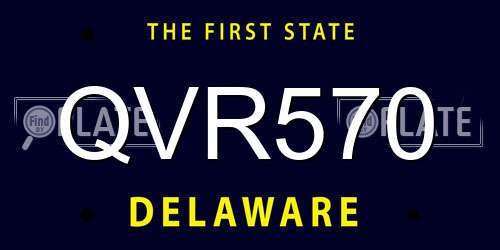 QVR570 Delaware License Plate