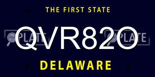 QVR82O Delaware License Plate