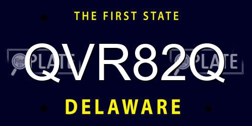 QVR82Q Delaware License Plate