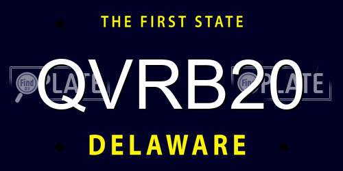 QVRB20 Delaware License Plate