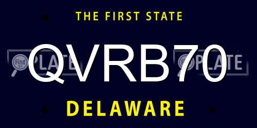 QVRB70 Delaware License Plate