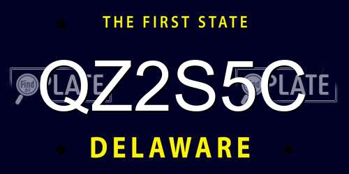QZ2S5C Delaware License Plate