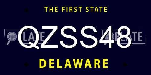 QZSS48 Delaware License Plate