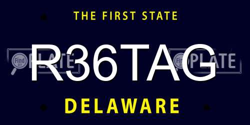 R36TAG Delaware License Plate