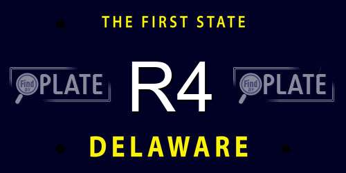 R4 Delaware License Plate