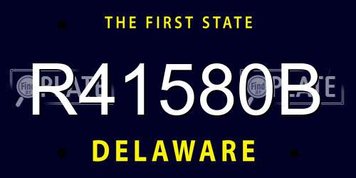 R41580B Delaware License Plate
