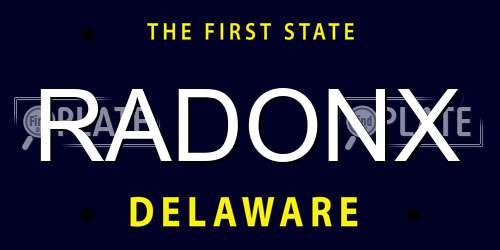 RADONX Delaware License Plate