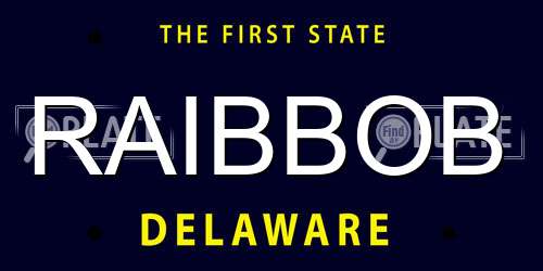 RAIBBOB Delaware License Plate
