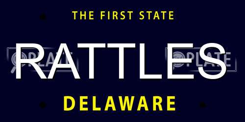 RATTLES Delaware License Plate