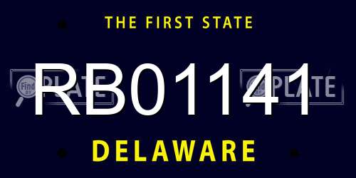 RB01141 Delaware License Plate