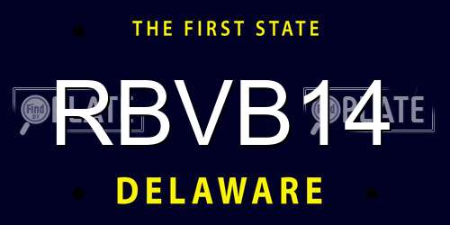 RBVB14 Delaware License Plate