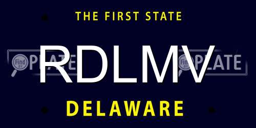 RDLMV Delaware License Plate