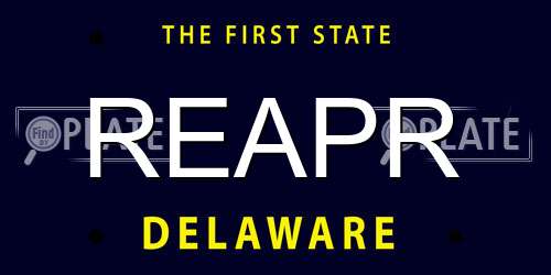 REAPR Delaware License Plate