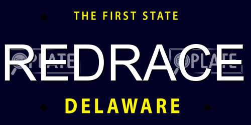 REDRACE Delaware License Plate