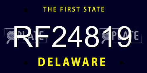 RF24819 Delaware License Plate
