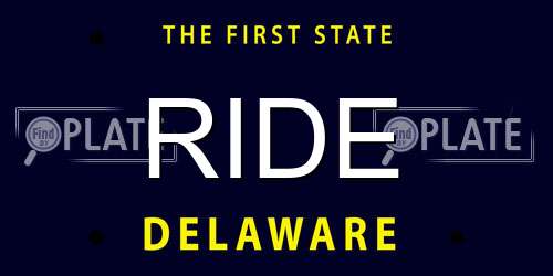 RIDE Delaware License Plate