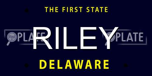 RILEY Delaware License Plate