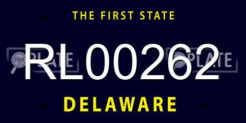 RL00262 Delaware License Plate