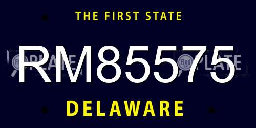 RM85575 Delaware License Plate