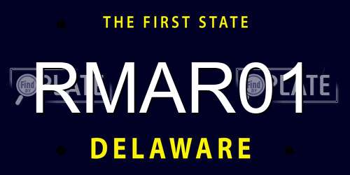 RMAR01 Delaware License Plate
