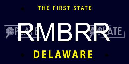 RMBRR Delaware License Plate