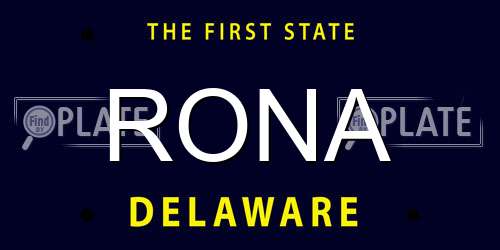 RONA Delaware License Plate