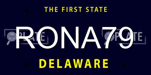 RONA79 Delaware License Plate