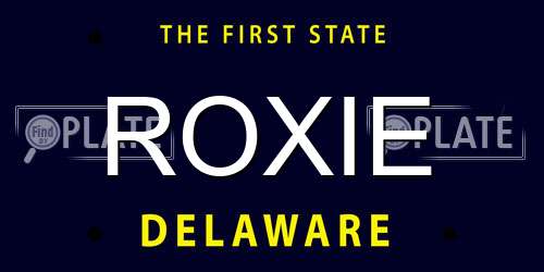 ROXIE Delaware License Plate