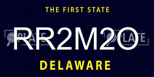 RR2M2O Delaware License Plate