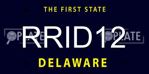 RRID12 Delaware License Plate