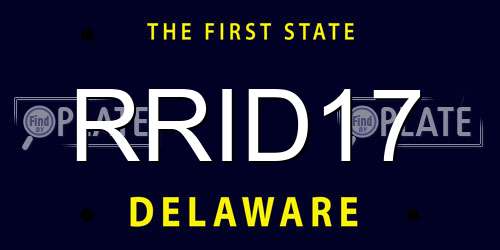RRID17 Delaware License Plate