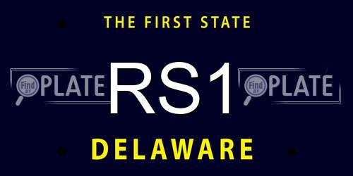 RS1 Delaware License Plate