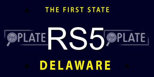 RS5 Delaware License Plate