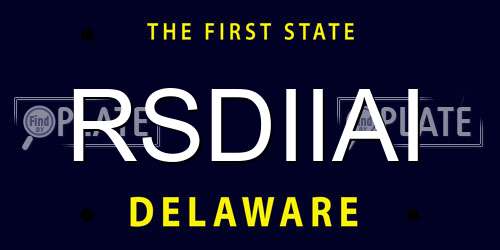 RSDIIAI Delaware License Plate