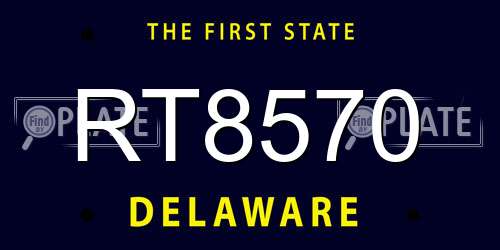 RT8570 Delaware License Plate