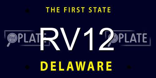 RV12 Delaware License Plate