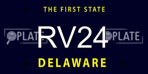 RV24 Delaware License Plate