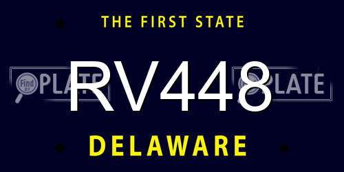 RV448 Delaware License Plate