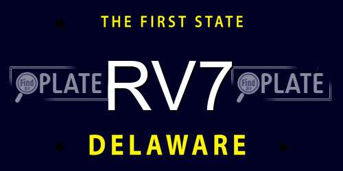 RV7 Delaware License Plate