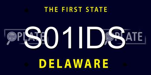 S01IDS Delaware License Plate