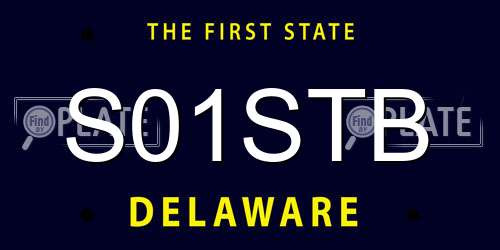 S01STB Delaware License Plate
