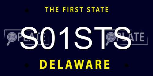 S01STS Delaware License Plate