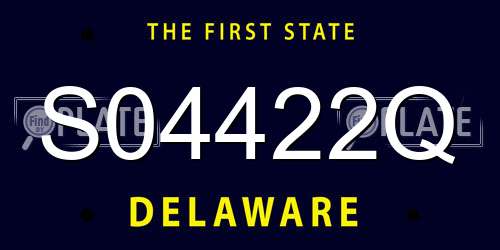 S04422Q Delaware License Plate
