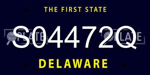 S04472Q Delaware License Plate