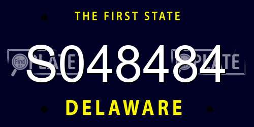 S048484 Delaware License Plate