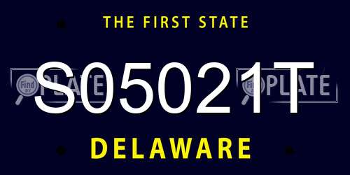 S05021T Delaware License Plate