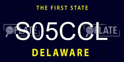 S05CCL Delaware License Plate