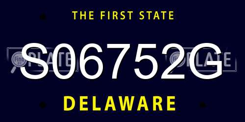 S06752G Delaware License Plate